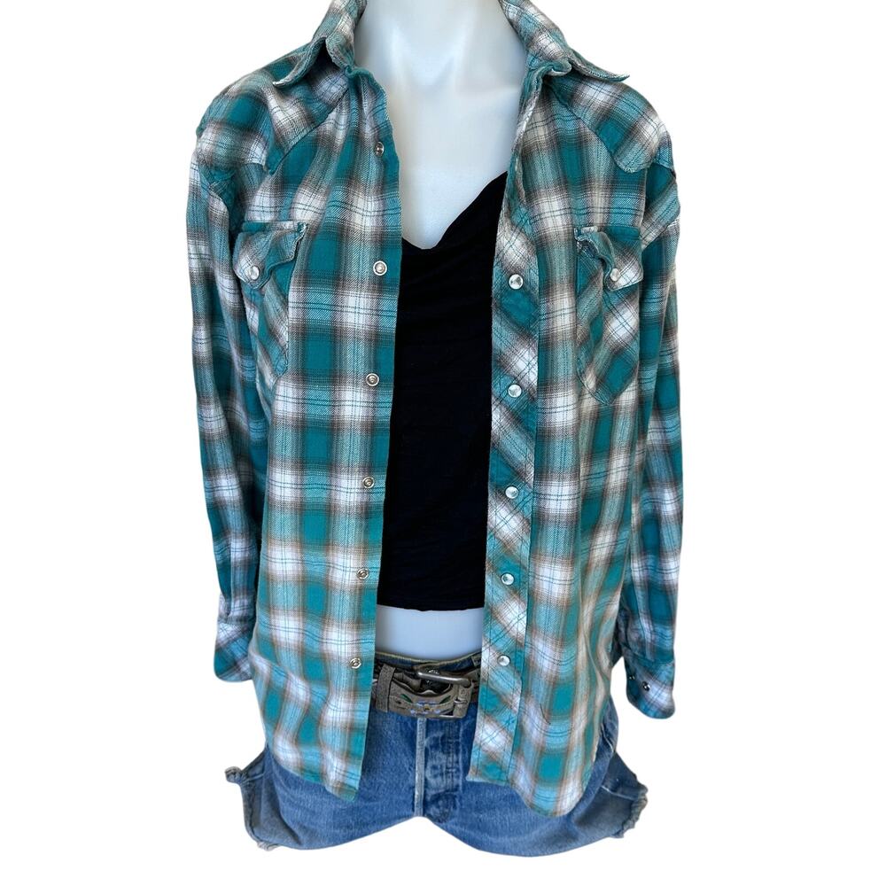Game of Thrones Plaid Western Shirt SMALL Oversize Unique Winter is Here GOT - Picture 4 of 7